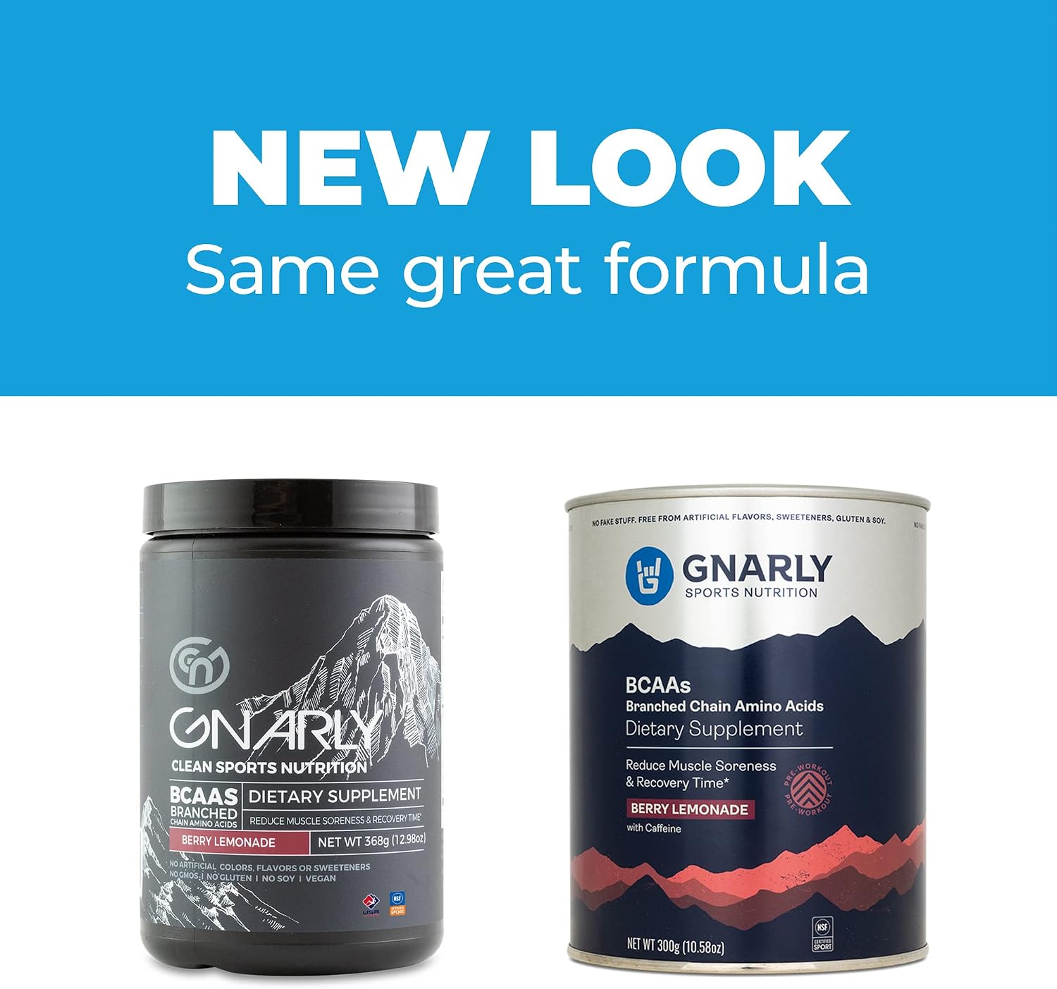 Gnarly Nutrition, BCAA Pre and Mid Workout Supplement to Reduce Muscle Soreness, Caffeinated, Berry Lemonade, 30 Servings