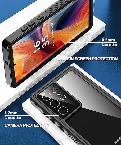 Miniatura 5 de ANTSHARE Funda impermeable para Samsung Galaxy S22 Ultra, protector de pantalla de cuerpo completo, protector de pantalla integrado, a prueba de