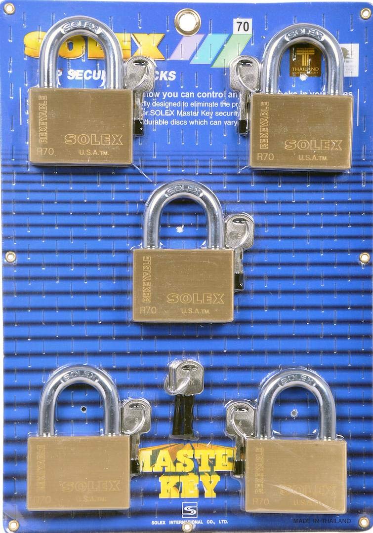 Solex 5pc Master Key Set Brass 70mm : Amazon.ae: Tools & Home