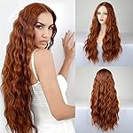 WECAN Rainbow Wig 28 Inches Long Wavy Synthetic Hair Replacement for Women - Halloween Cosplay Daily Party Heat-Resistant Fiber Wig