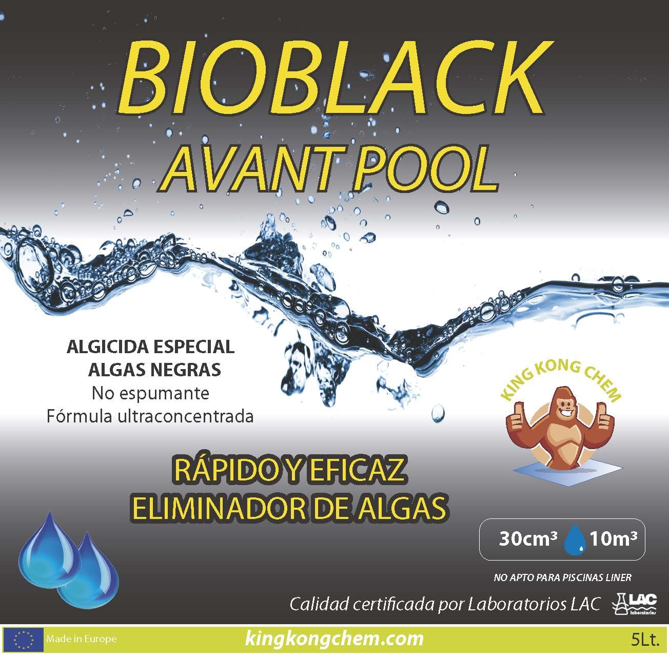 Algicida BIOBLACK contra el Alga Negra 5 L - El algicida mas Potente - Incompatible Liner