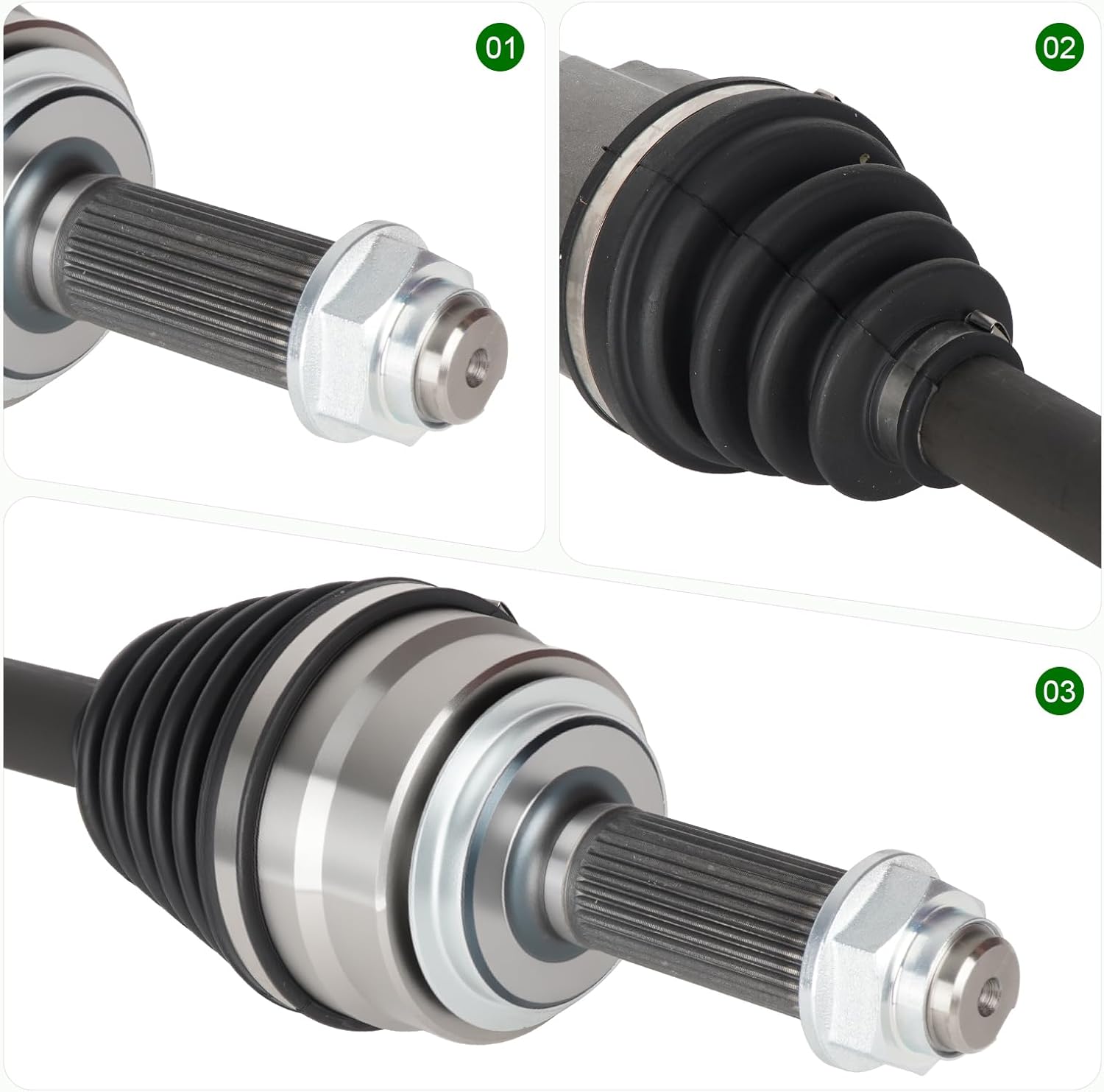 Pair (2) Front CV Axle Shaft Assembly Fit for Honda Pilot V6 3.5L 2009-2011, Fit for Acura MDX V6 3.7L 2007-2009, Driver and Passenger Side