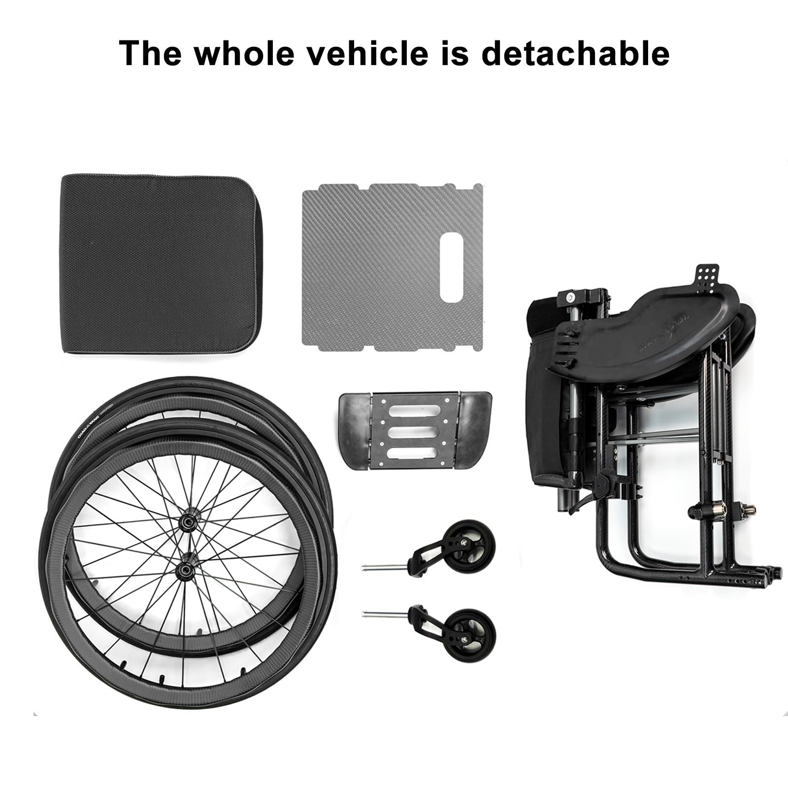 Silla de ruedas plegable ligera, silla de ruedas deportiva autopropulsada de aluminio, silla de ruedas de tránsito portátil, reposapiés desmontables(Purple,38cm/15in)