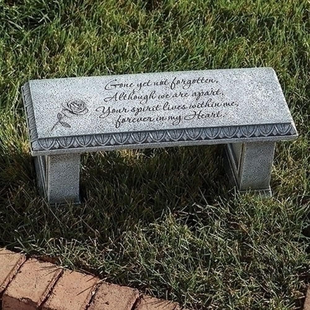Roman Joseph's Studio 6.25" Memorial Garden Bench – Outdoor Decorative Accent, Thoughtful Bereavement or Sympathy Gift