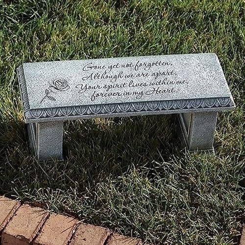 Roman Joseph's Studio 6.25" Memorial Garden Bench – Outdoor Decorative