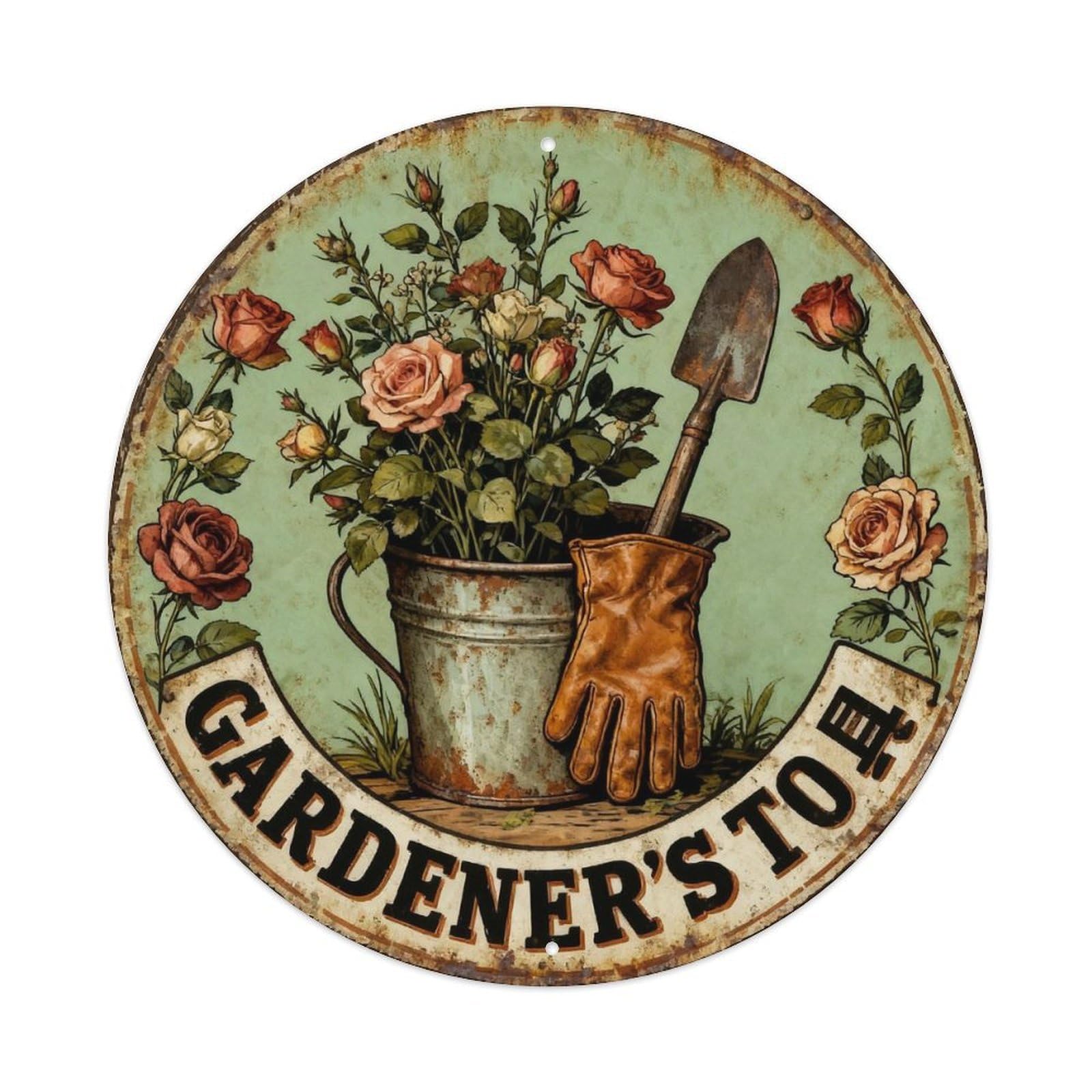 Gardener's Paradise Metal Tin Sign Plaque