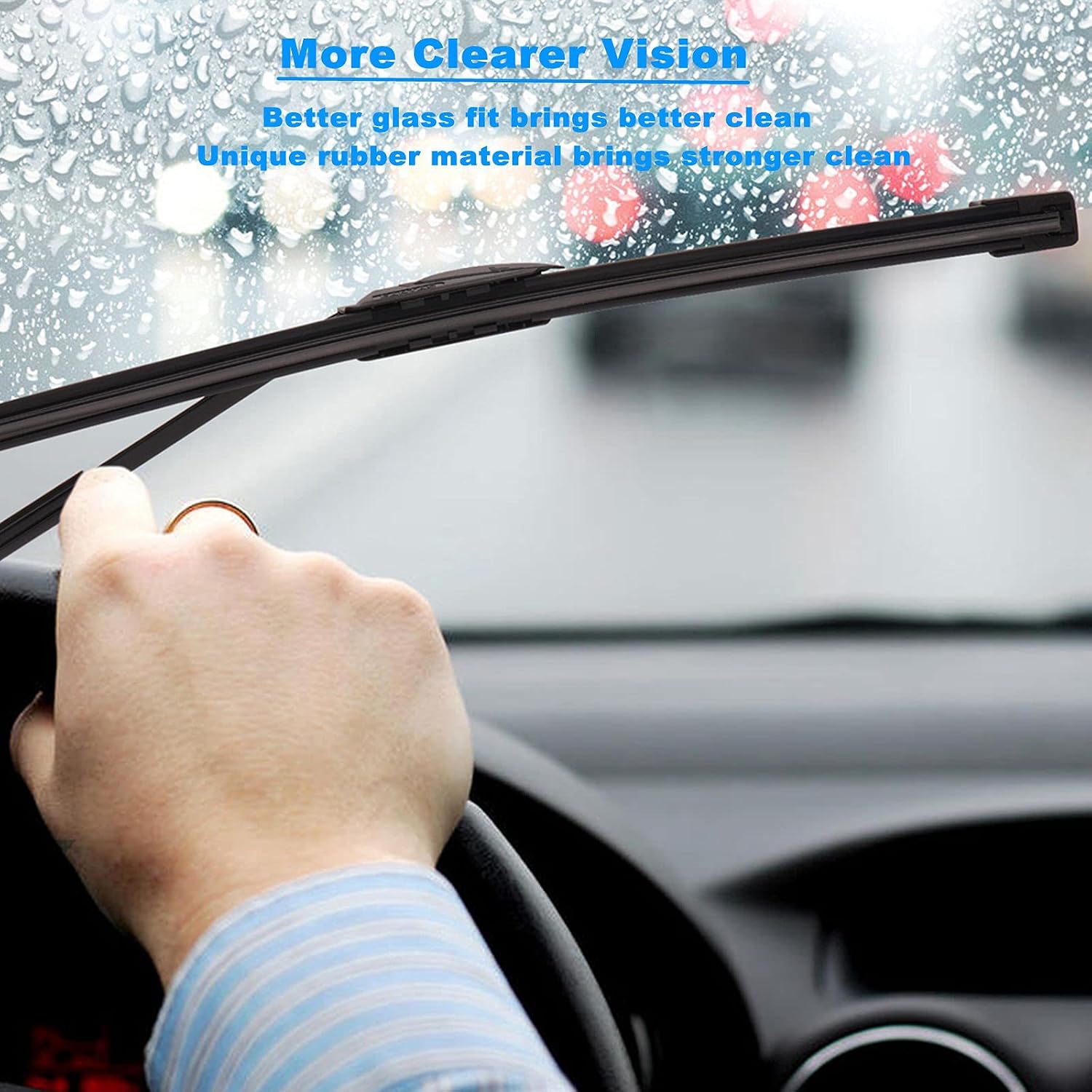 EANTAC E-C 21" + 19" Windshield Wipers,All-Weather Front Wiper Blades for Original Equipment Replacement Blade,Durable Stable and Quiet,More Longer life(Pack of 2).