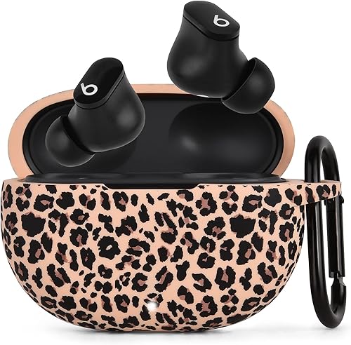 AIRSPO Funda para Beats Studio BudsBeats Studio Buds Plus 20212023 Funda protectora de silicona con llavero (caquileopardo)