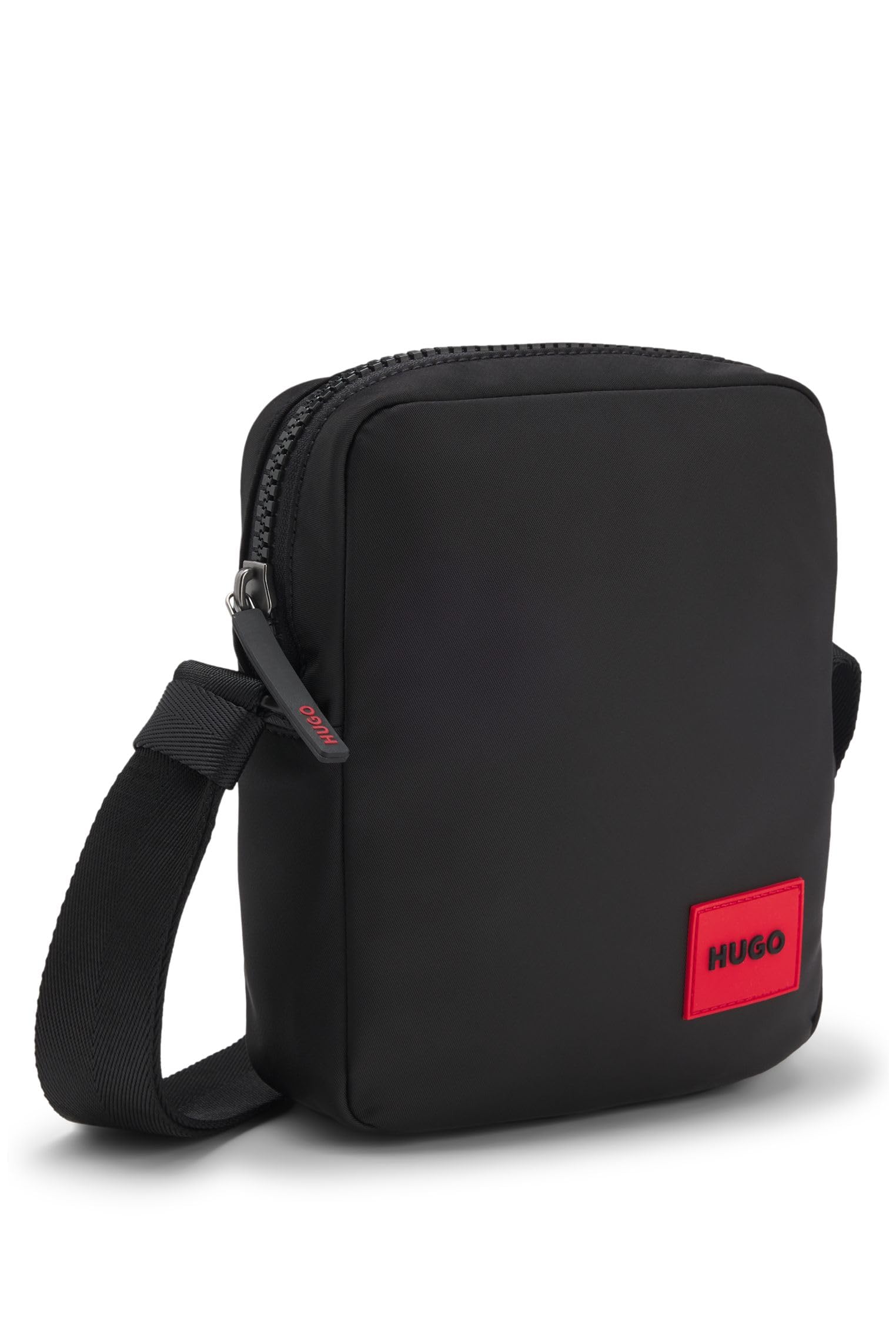 HUGO Herren Ethon 2.0N NS zip Reporter-Tasche mit gummiertem Logo-Label