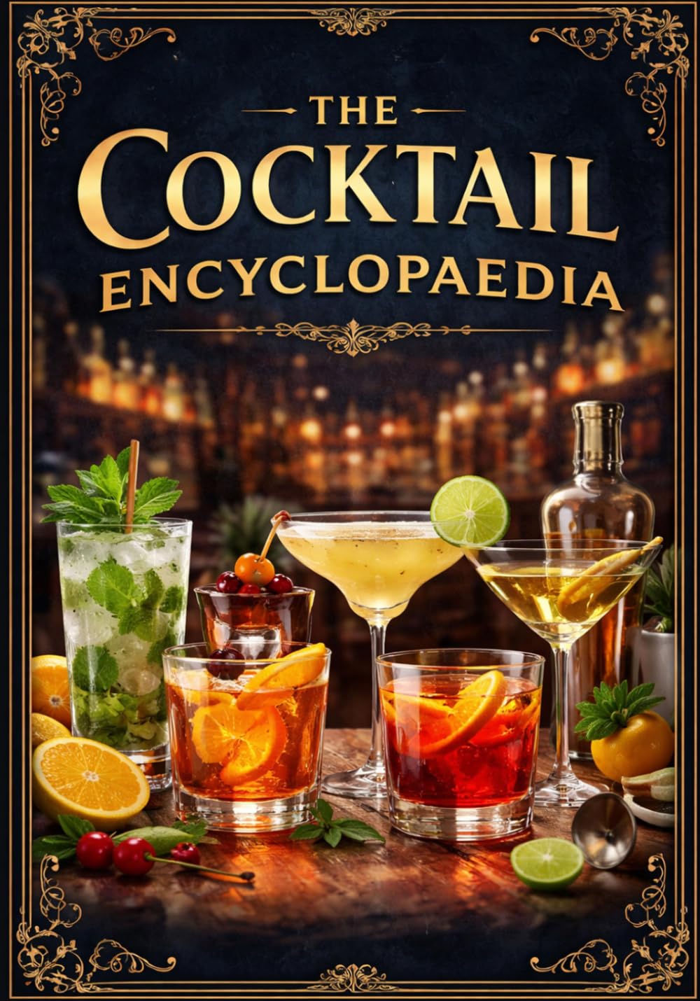 The Cocktail Encyclopaedia: A recipe index by spirit, ratios, and drink families—with techniques for the home bar