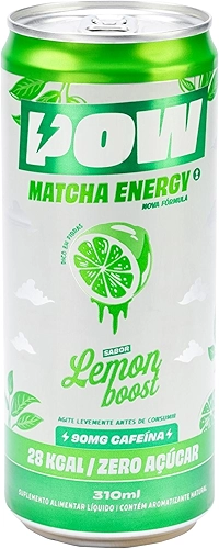 POW Green Energy, Lemonade | Push Matcha Energético | Energia Natural, Antioxidante, Cafeína, L-Teanina | 310ml