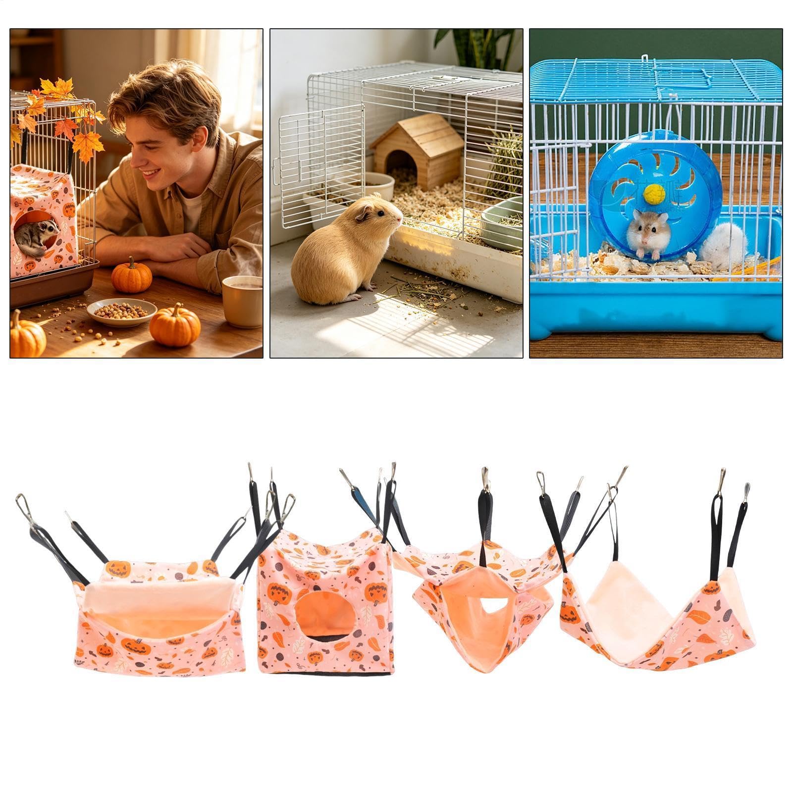 Frettchen Hängematte 4-teiliges Halloween-Design Hängebett-Komplettset zum