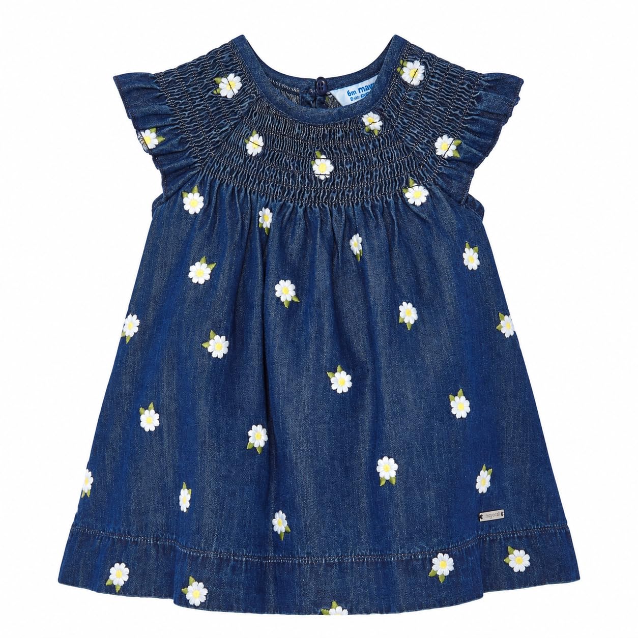 Mayoral Vestito Jeans per Bimba Neonata 6-24 Mesi - Elegante Abito Bambina Estate Cerimonia Battesimo - Abbigliamento di Moda per Neonate Femmina, 1981