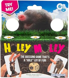 Holey Moley - Card Guessing Game - Who Am I? - Kids & Family Friendly - for 2 or More Players, for Kids Ages 6 and Up