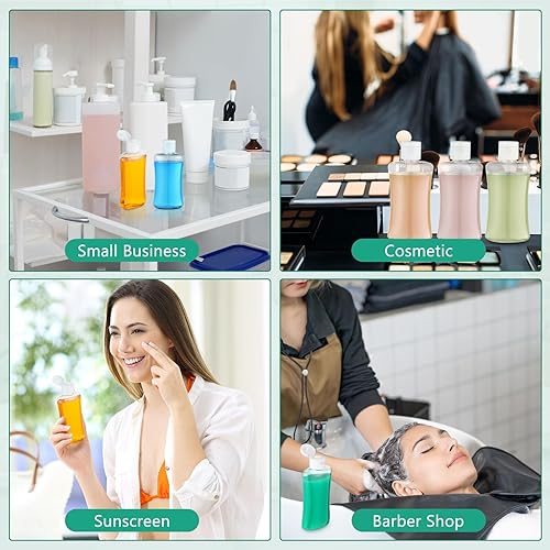 Miniatura 5 de Domensi 36 botellas de viaje de 3.4 onzas con tapa abatible, recipientes de plástico transparente de tamaño de viaje, botella pequeña portátil a