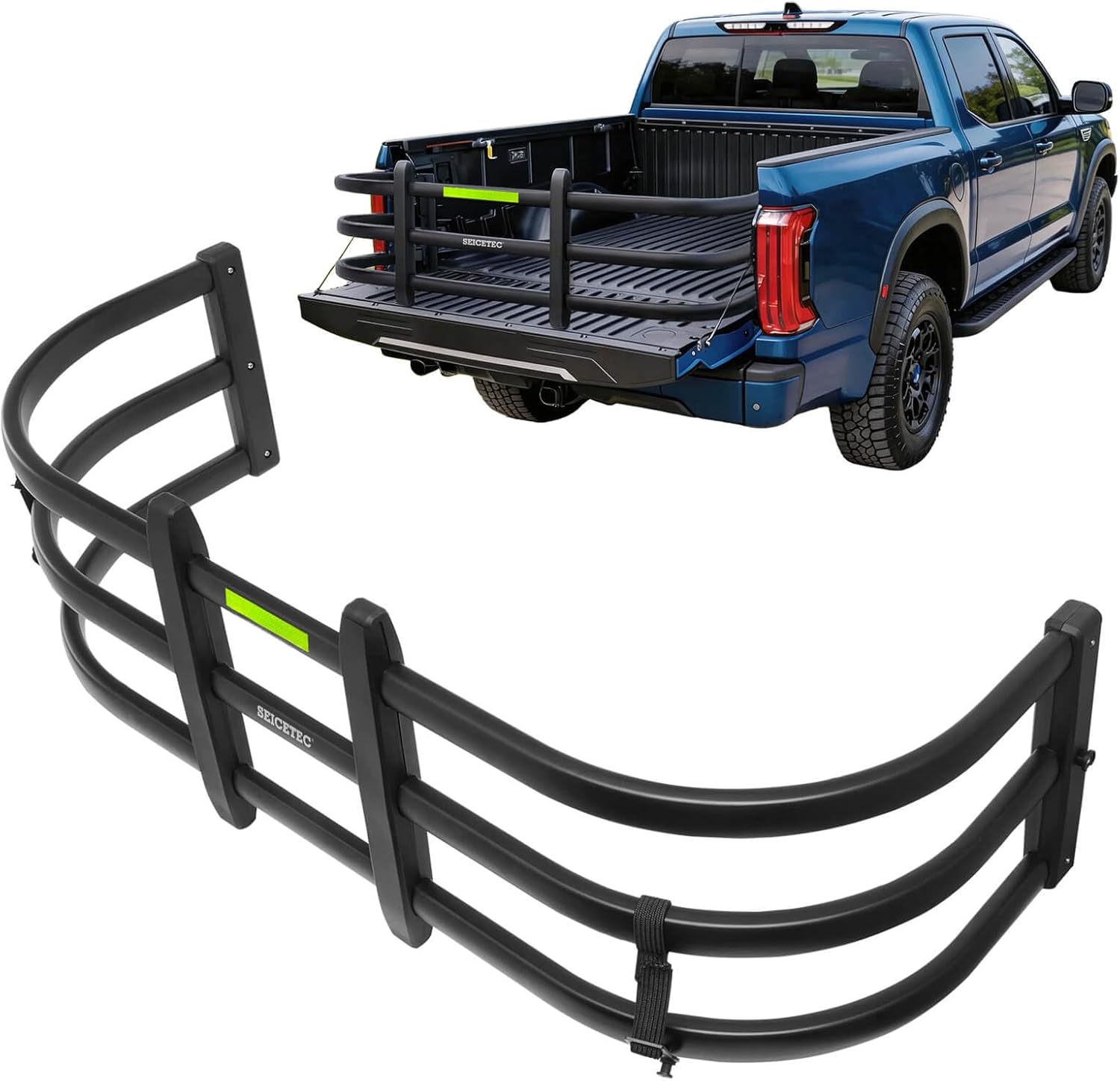 Adjustable Truck Bed Extender 51.6" - 64", Aluminum Flip-in/Flip-Out Tailgate Extender for Mid-Size Trucks, Drill-Mount Design, Fits Tacoma, Ranger, Gladiator, Colorado, Frontier & Ridgeline