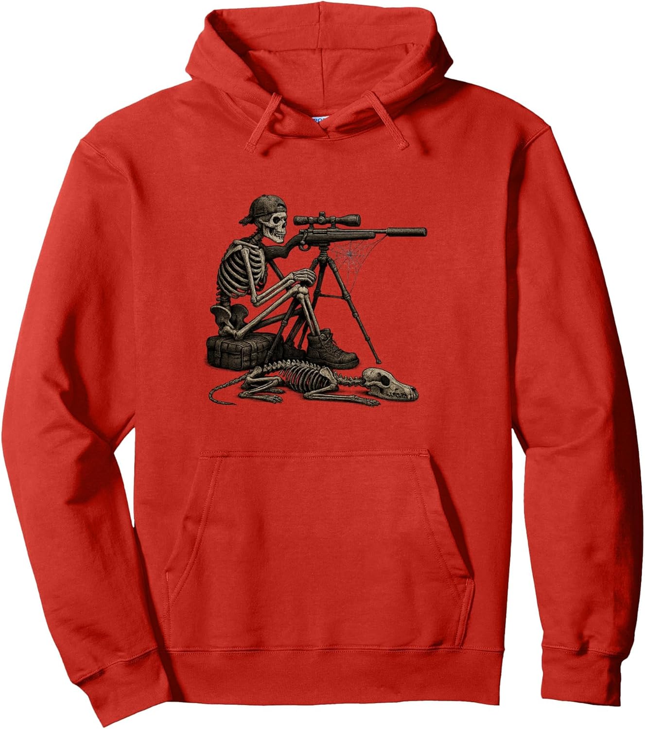 Coyote Hunter Skeleton Calling Coyotes Pullover Hoodie