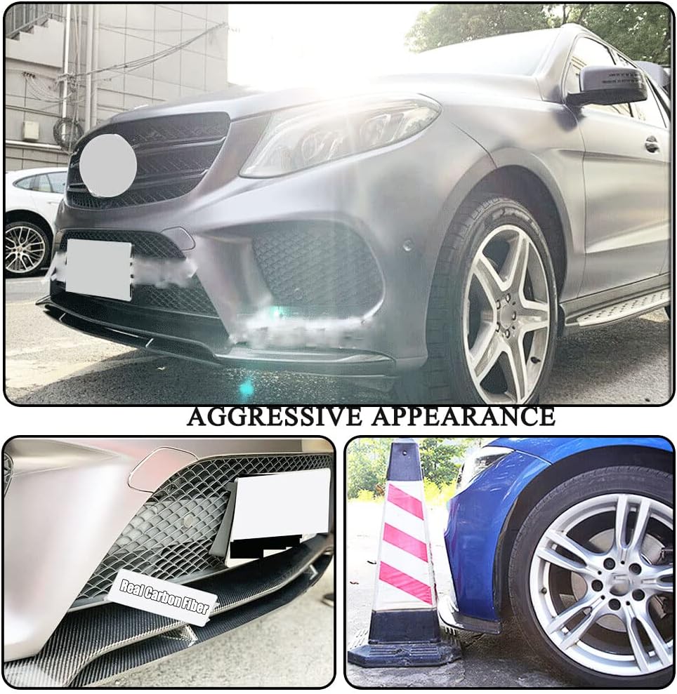Front Bumper Lip for Mercedes Benz GLE Class C292 GLE300 GLE350 GLE400 GLE550 GLE43 AMG 4Door 2015-2019 Carbon Fiber Sport Utility Front lip Chin Spoiler Splitter Protector
