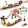 Joqutoys Wooden Train Set for Toddler - 39 Pcs Wooden Train Track Set for Kids with Crane, Bridge - Premium Wood Train Toys f