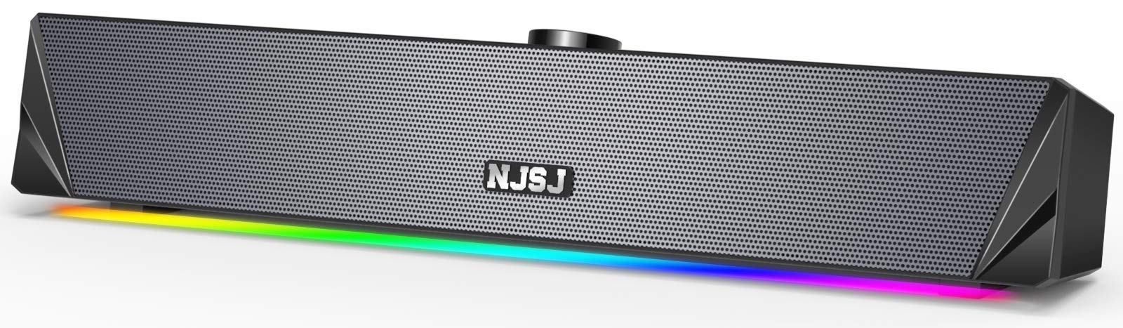 Computer Speakers, NJSJ RGB Gaming PC Soundbar, 10W HiFi Stereo Speaker 3.5mm Aux-in Connection, USB Powered Computer Sound Bar for Desktop, PC, Laptop, Monitor