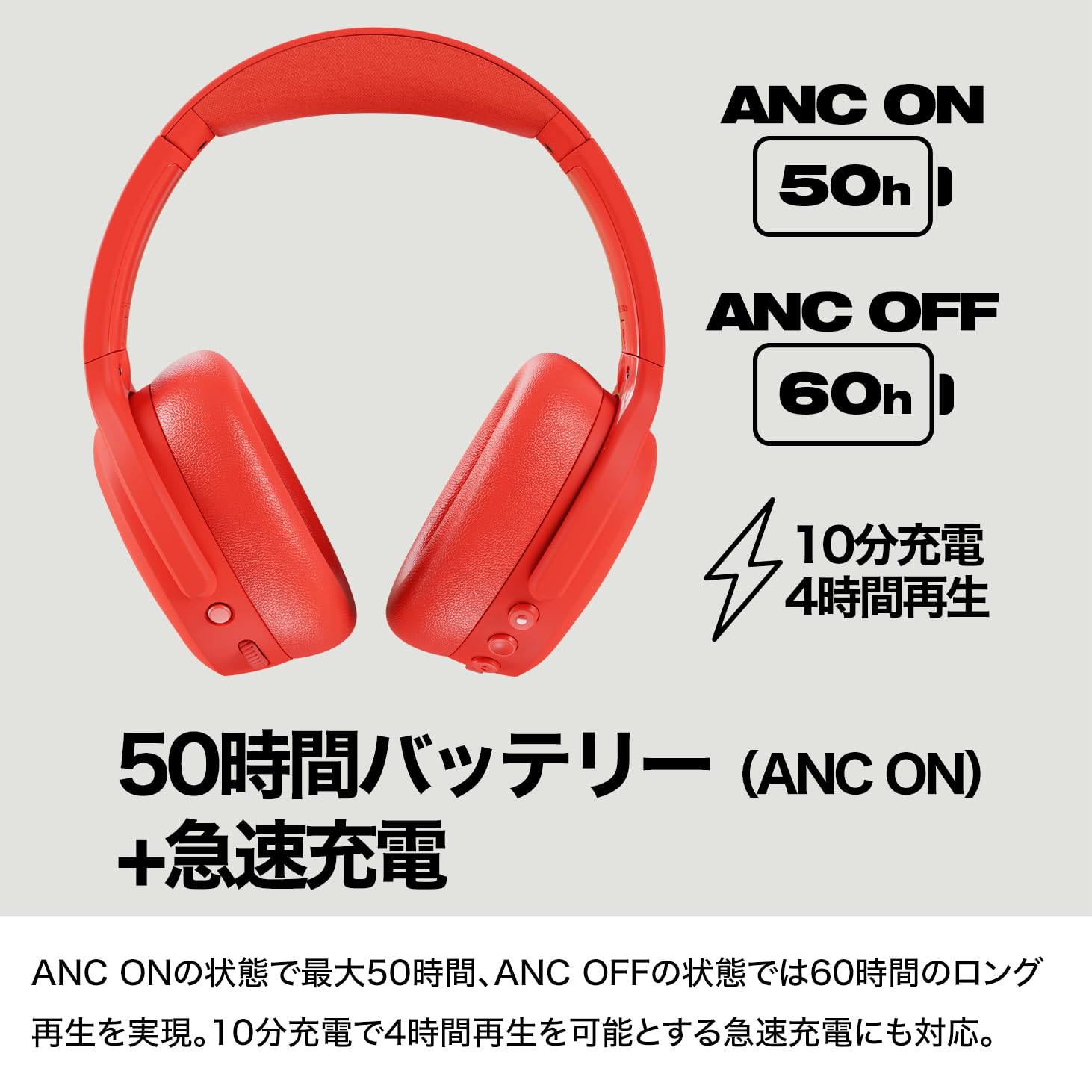 Amazon.co.jp: Skullcandy公式ストア Crusher ANC2 ノイズキャンセ