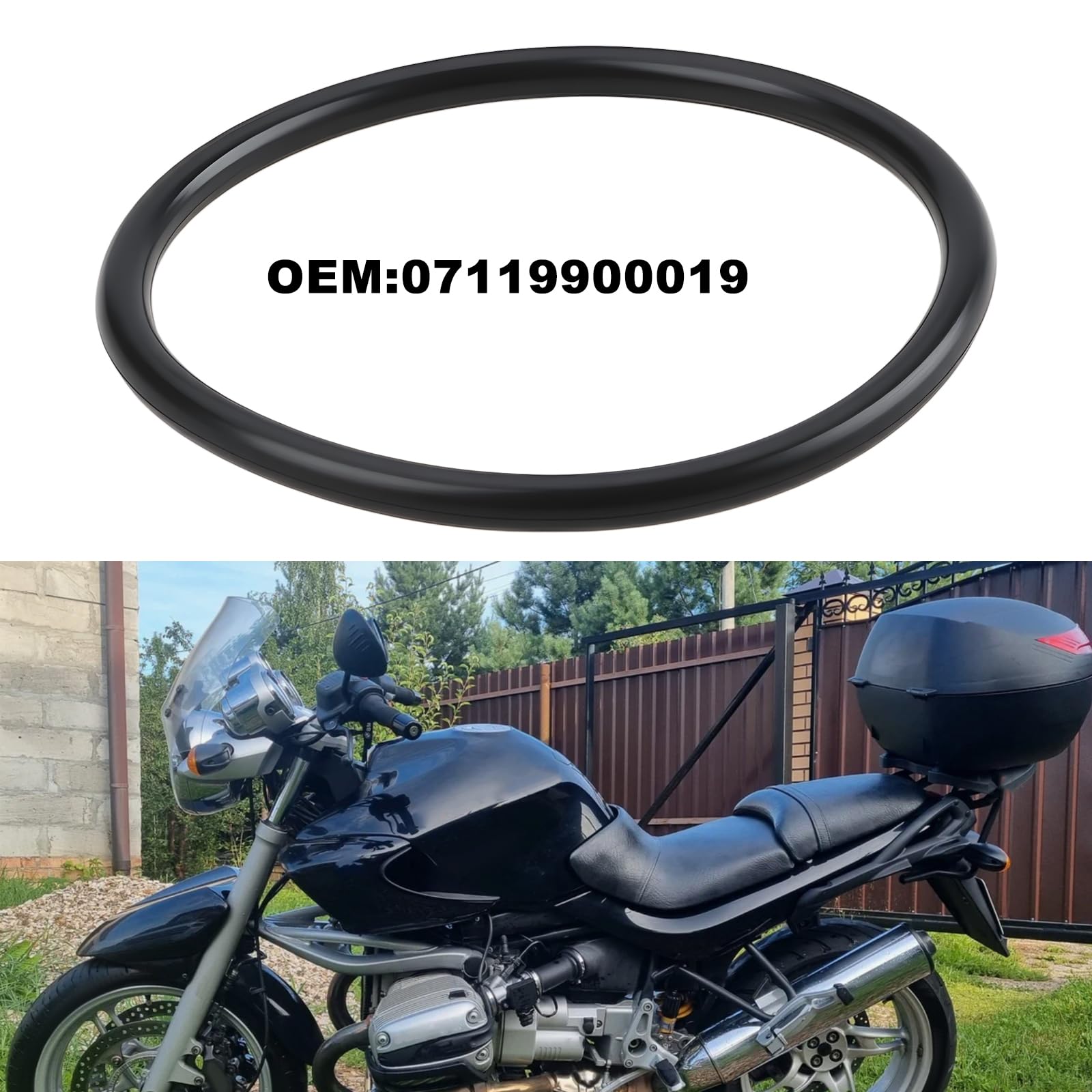 Lot de 2 joints toriques de réservoir de carburant 75 x 5,3 mm 07119900019 compatible avec BMW R850 1100