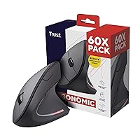 Trust Verto 60 Pack - 60x Mouse Verticale Wireless, Mouse Ergonomico senza Filo
