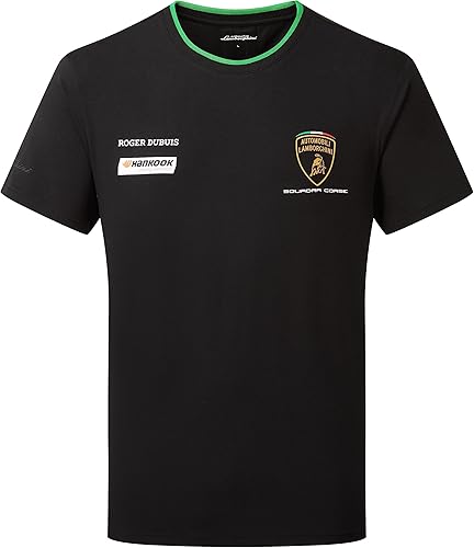 LAMBORGHINI - Camiseta de manga larga para hombre, color negro