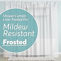 Vista 1 de BigFoot - Forro de cortina de ducha, 72 x 72, revestimiento PEVA con ojales metálicos resistentes a la corrosión y 3 pesos magnéticos, no tóxico