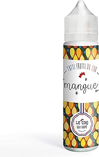 LE COQ QUI VAPE E-liquide pour cigarette électronique, Mangue Sans nicotine ni tabac