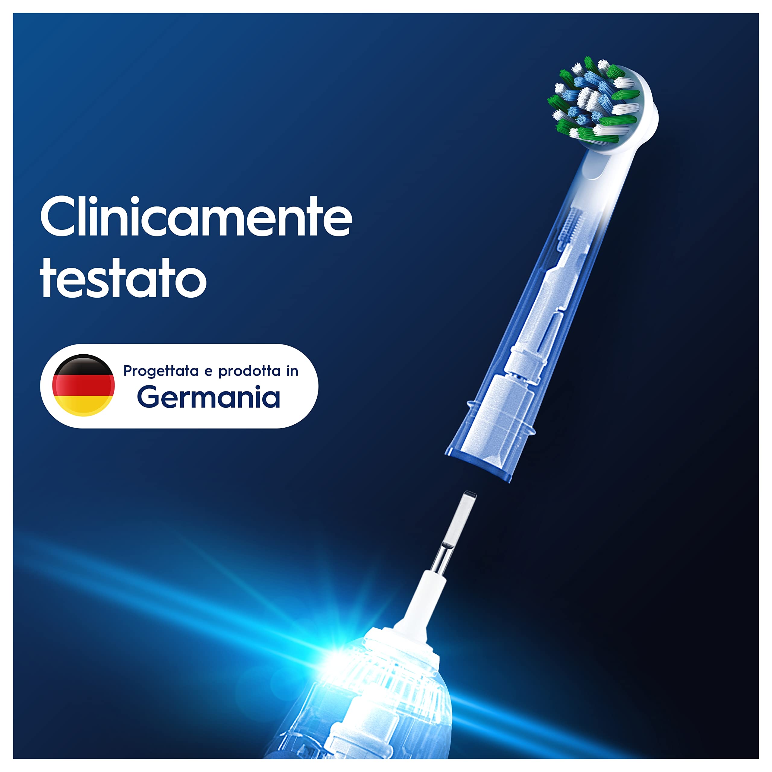 Oral-B Testina Di Ricambio PRO Cross Action Bianca, Confezione Da 10 Testine