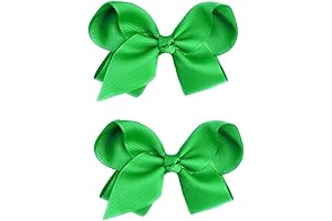2 PCS Dinosaur Hair Bows - 3" Grosgrain Ribbon, Alligator Clips -...
