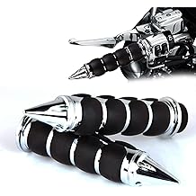 DREAMIZER Universal Motorcycle Hand Grips with Black Non-Slip Rubber for Harley Honda Yamaha Suzuki Kawasaki