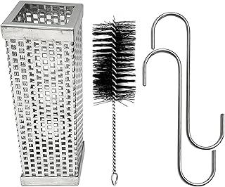 YJYQ Smoker Tube BBQ Wood Pellet Tube Smoker Stainless Steel Rustproof Smoker Box Perfect for Cold Smoking Tube Smoker Pellet Smoker Cold Smoke Generator Generator Smoking on Any Grill