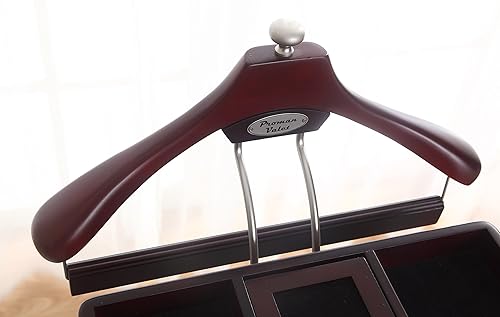 Miniatura 4 de Proman Products Norstar VL16245 - Soporte de valet para traje con colgador desmontable, barra de pantalones, barras de corbata, bandeja de espejo y
