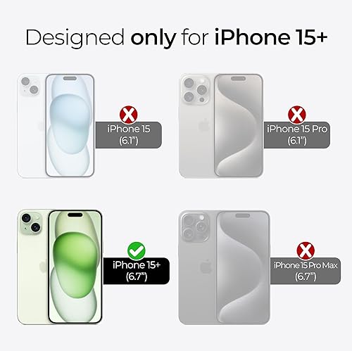 Miniatura 2 de ArmorSuit Paquete de 2 protectores de pantalla para iPhone 15 Plus [6.7 pulgadas] Cobertura máxima MilitaryShield HD Clear Film - Fabricado en