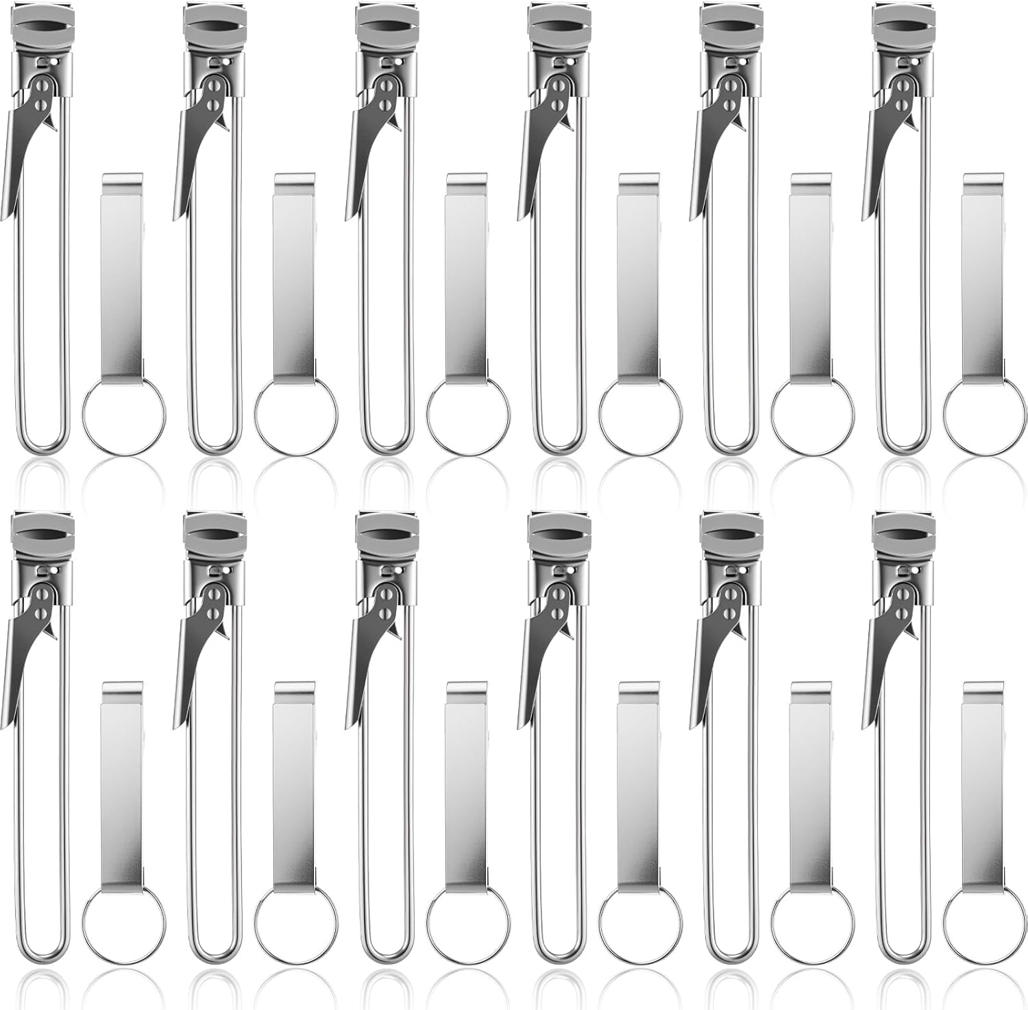 Nuenen 24 Pcs Jar Opener Set Includes 12 Adjustable Stainless Steel Lid Gripper and 12 Can Opener for Kitchen Accessories Easy Grip Tight Lids Mason Jars Pickle Bottles
