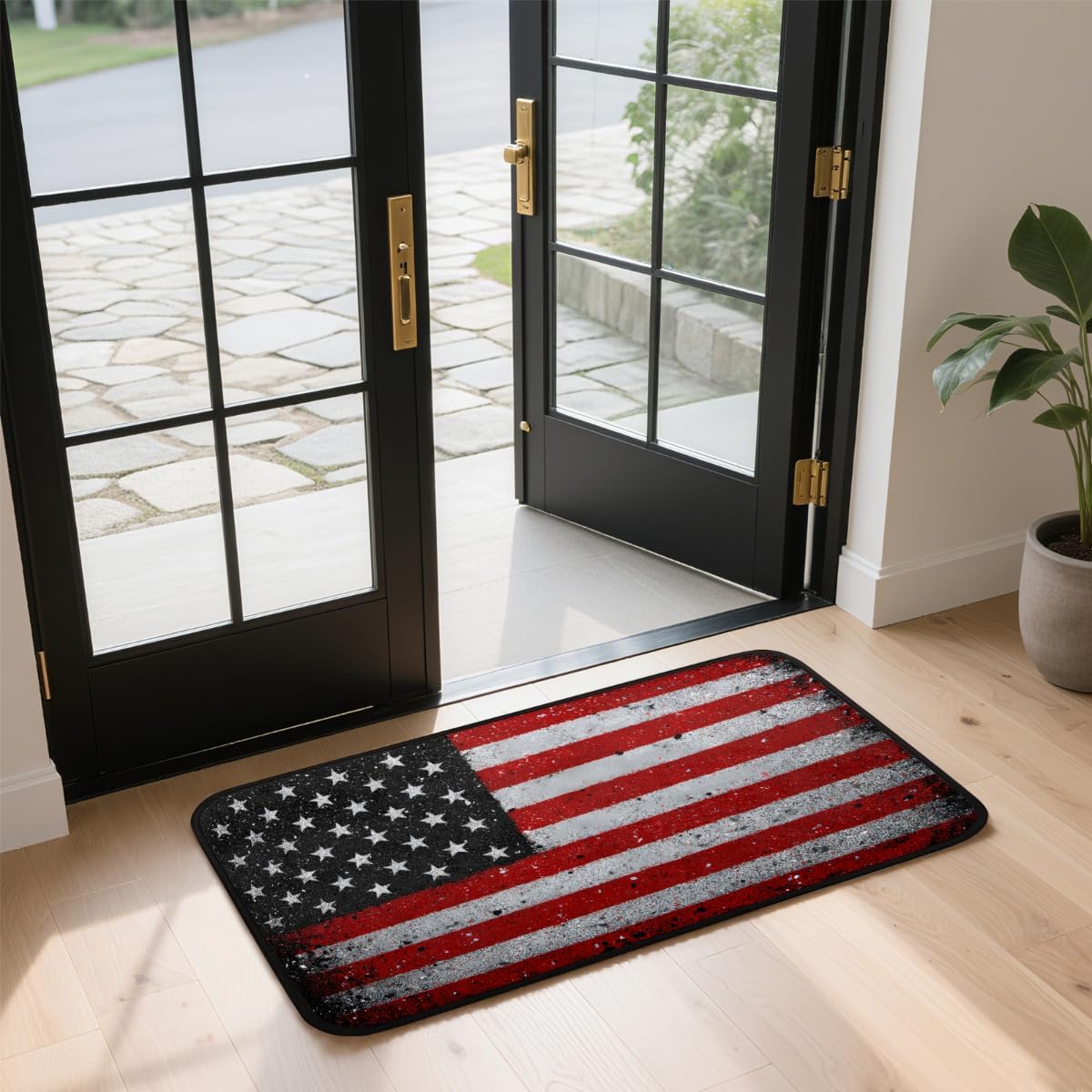 Kitchen Mats Vintage American Flag Kitchen Rugs 39 X 20 Non Slip Welcome Floor Mat Doormat Soft Standing Mats Absorbent Bath Rug Runner Washable Carpet for Sink Area Home Decor（TPR款）,C-03