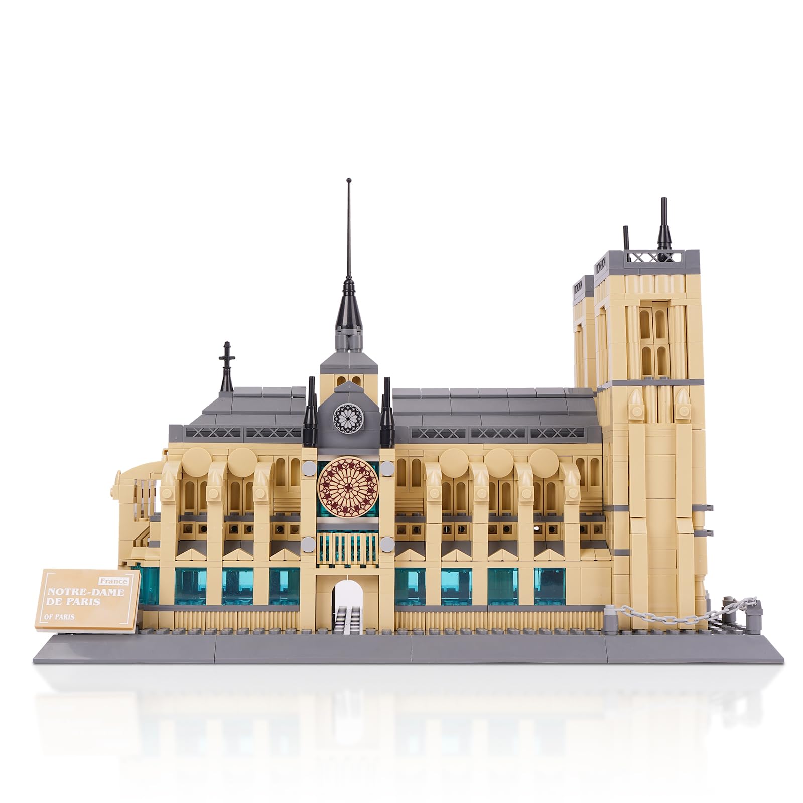 Juego Bloques construcción la Catedral Notre Dame, Kit Modelos arquitectónicos Historia mundialmente Famosa, Juego colección monumentos Famosos para Adultos niños Mayores 8 años 1382 Piezas