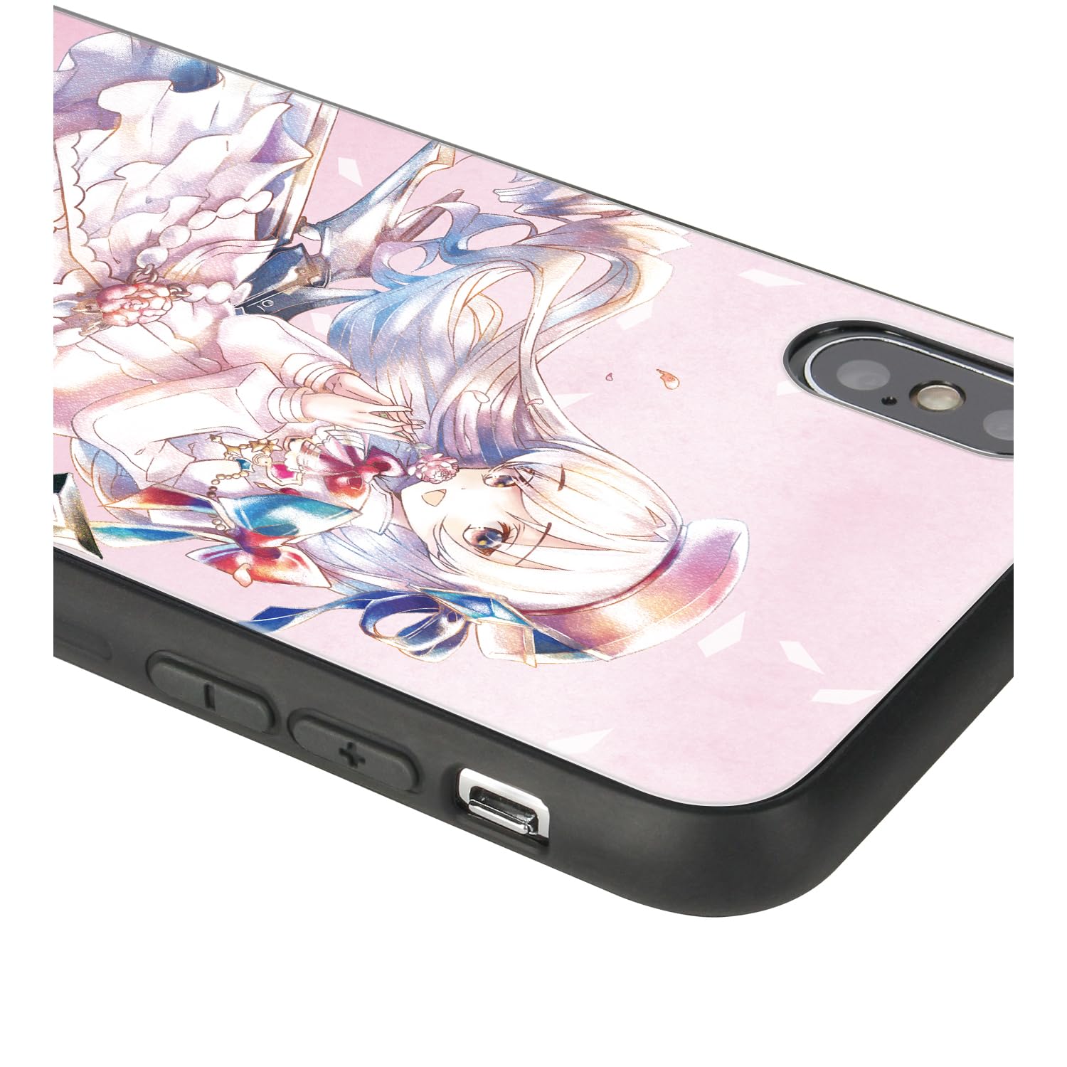 Amazon.co.jp: Arcaea 光 Ani Art aqua label 強化ガラスiPhoneケース