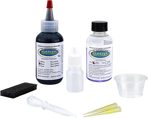 RecPro Kit de reparación de plástico RV para faldones de guardabarros, bañeras, salpicaderos, tanques de ABS y más (transparente)