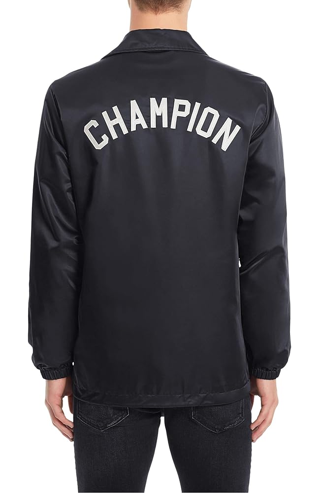 Champion Men's Coaches Jacket Black Size 2X Lightweight (2X