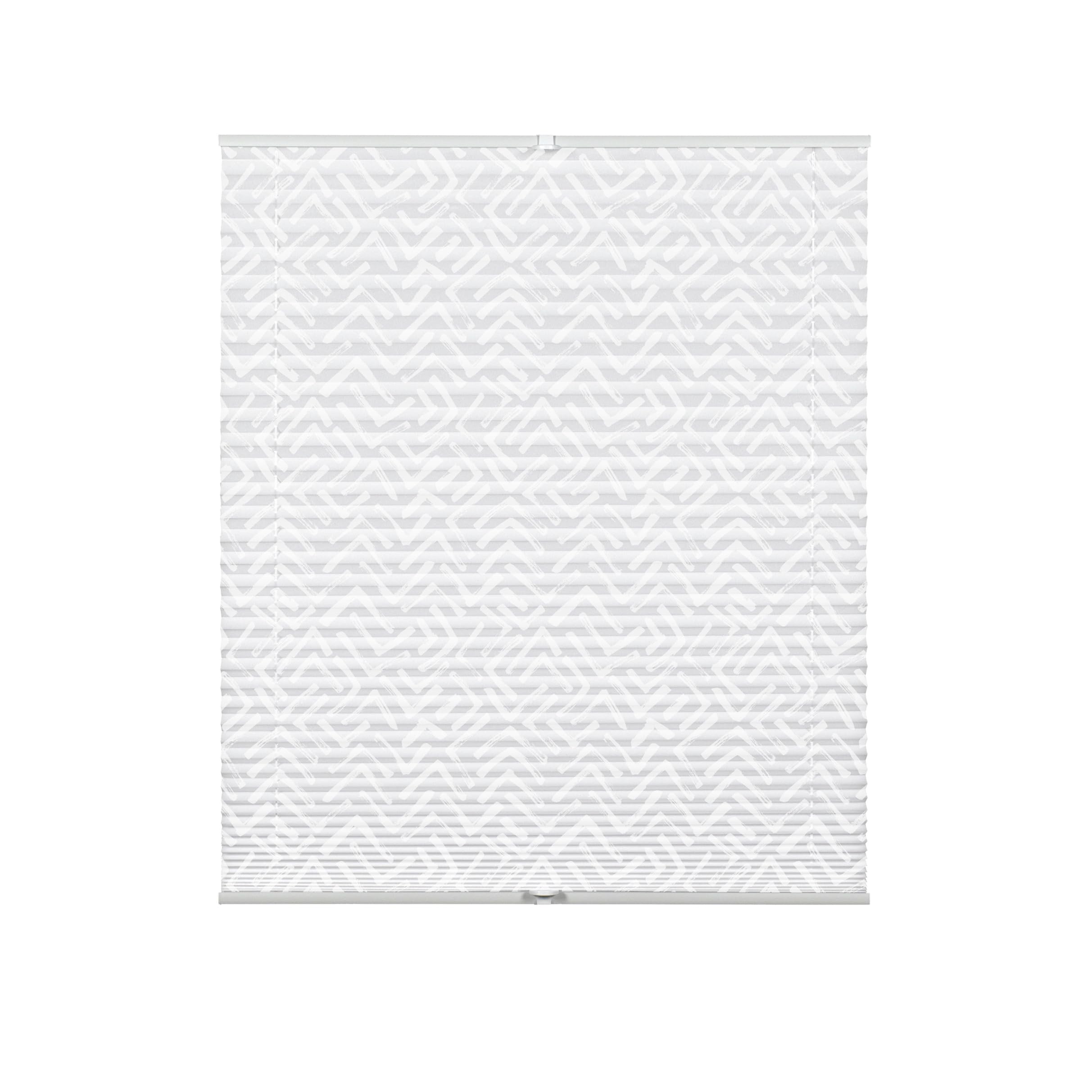 GardiniaPleated Concept for Clamping, Opaque Folding Roller Blind, Translucent, All Mounting Parts Included, Height Adjustable, Lissy, White, 100 x 130 cm (W x H)