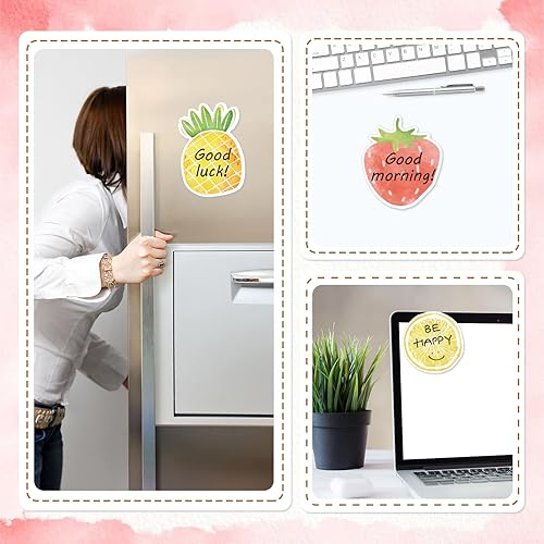 Miniatura 6 de Paquete de 8 notas adhesivas en forma de fruta 32 x 32 pulgadas acuarela fruta adhesiva almohadillas adhesivas para notas de verano lindas frutas