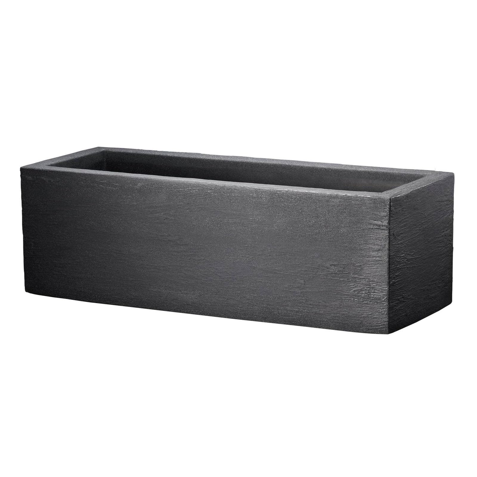 Pflanzkasten Kubus Anthrazit – Ca. 80x30x27 Cm, 32 Liter – Witterungsbeständiger Kunststoff Für Garten, Terrasse, Balkon