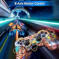 Vista 4 de Yinjie 2 Pack Wireless Controller for PS3, Compatible with Playstation 3, with 2 Charging Cables - Graffiti