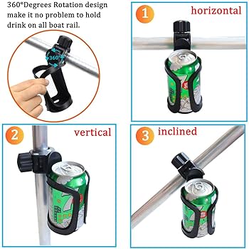 Amazon | Boaton Marine ボートレールカップホルダー ドリル不要