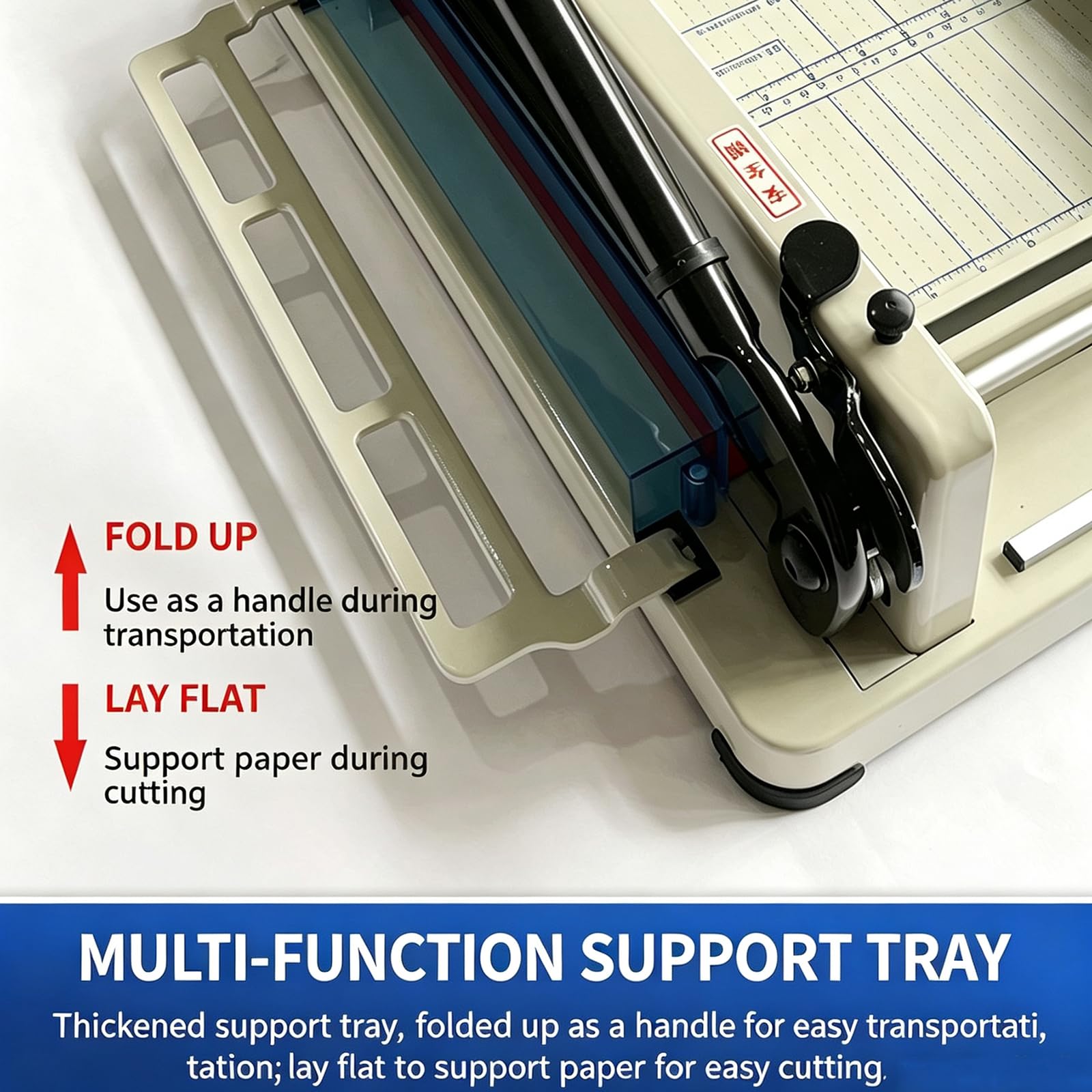 MObyat Taglierina Manuale per Carta Resistente, Taglierina Industriale con Protezione di Sicurezza E Blocco di Taglio, Spessore di Taglio 40 Mm, Scala di Precisione ±0,1 Mm, Leva Black A4