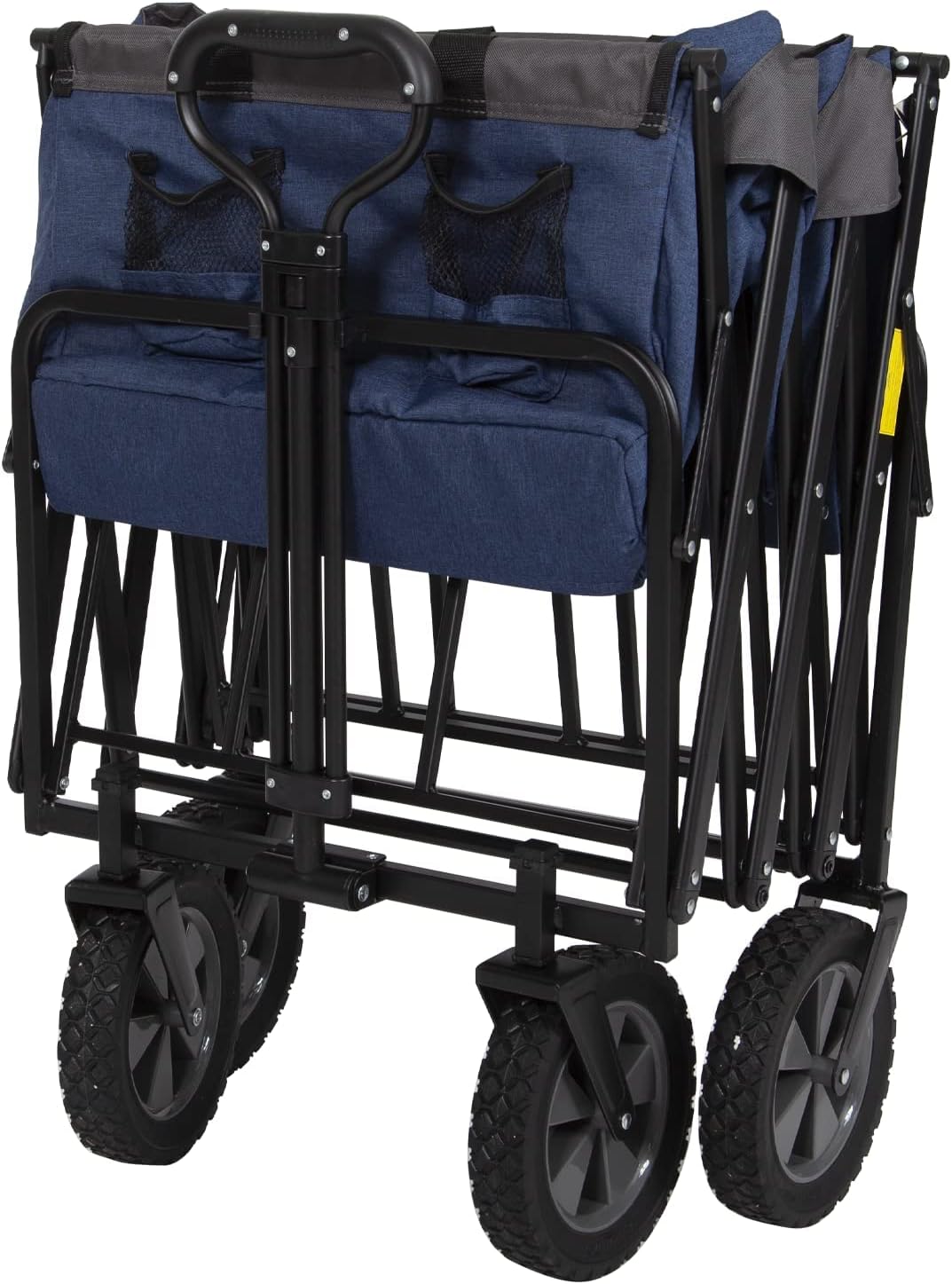 MacSports 52" Extra Long Extender Wagon Cart Heavy Duty Collapsible Wagon Cart with All-Terrain Wheels - Portable Lightweight Folding Cart for Sports Events, Vacations, and More (Navy Blue) : Patio, Lawn & Garden