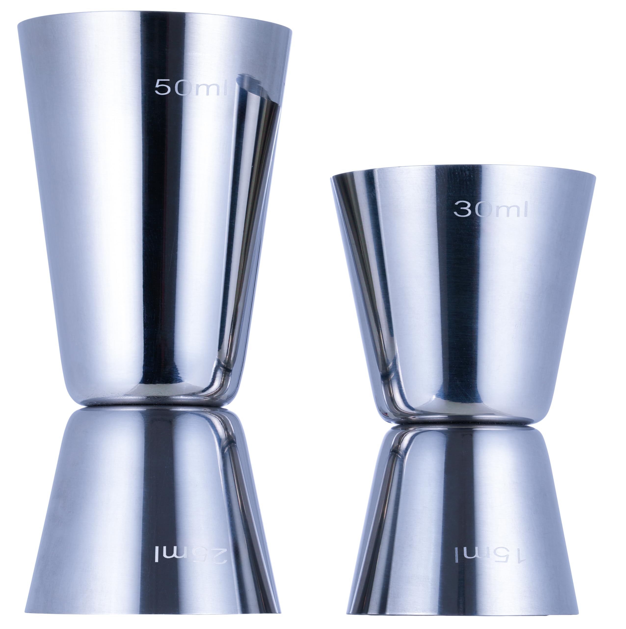 YoiYee Twin Pack Stainless Steel Cocktail Jiggers